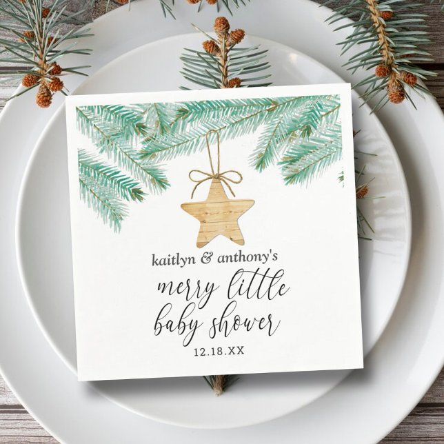 A Merry Little Baby Shower Napkin (Creator Uploaded)