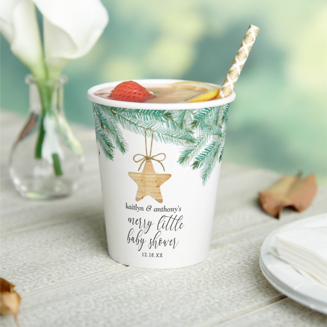 A Merry Little Baby Shower Paper Cups (Insitu)