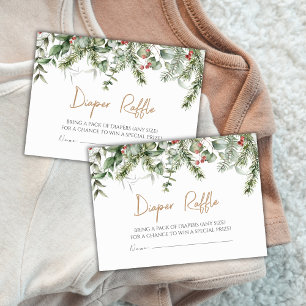 A Merry Little Boho Baby Shower Diaper Raffle Card