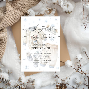 A Merry Little Boy Baby Shower Invitation