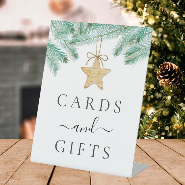 A Merry Little Bridal Shower Cards & Gifts Pedestal Sign (Creator Uploaded)