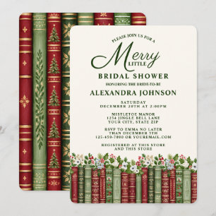 A Merry Little Bridal Shower Christmas Winter Invitation
