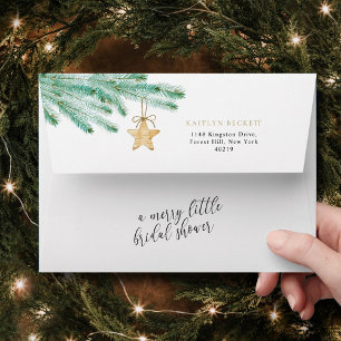 A Merry Little Bridal Shower Envelope