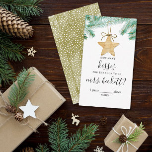 A Merry Little Bridal Shower Guess The Kisses Game Enclosure Card