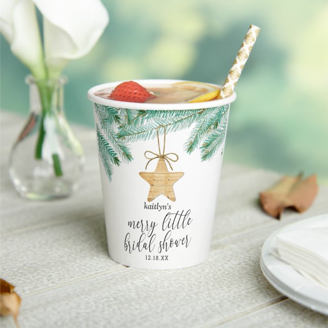 A Merry Little Bridal Shower Paper Cups (Insitu)