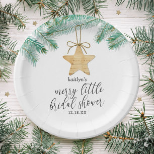A Merry Little Bridal Shower Paper Plate