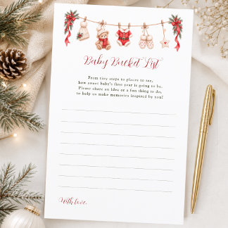 A Merry Little Christmas Baby Shower Bucket List