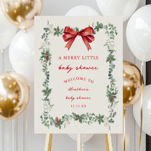 A Merry Little Christmas Baby Shower Welcome