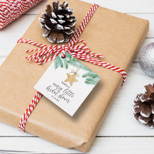 A Merry Little Christmas Bridal Shower Favour Tags
