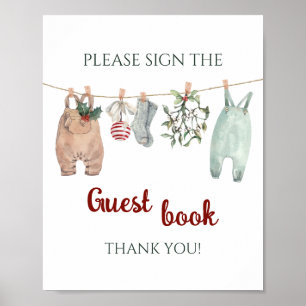 A Merry Little Christmas Clothes Guest Book