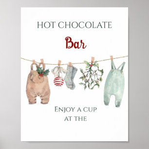A Merry Little Christmas Clothes Hot Chocolate Bar Poster