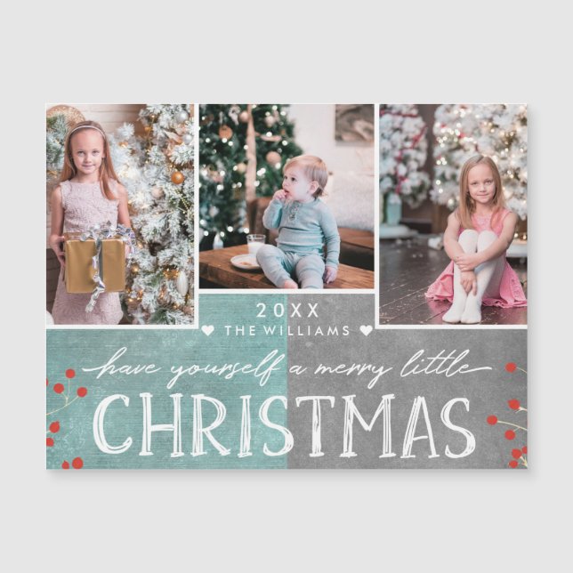 A Merry Little Christmas Family Photo Collage (Front)
