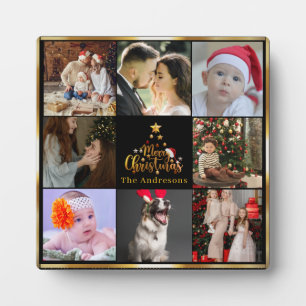 A Merry Little Christmas Family Photo Collage Plaque