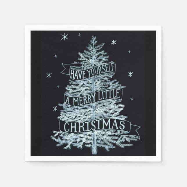 A Merry Little Christmas Paper Napkins, 2 pack Napkin (Front)