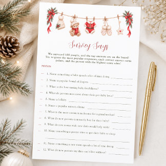 A Merry Little Santa Baby Shower Survey Says