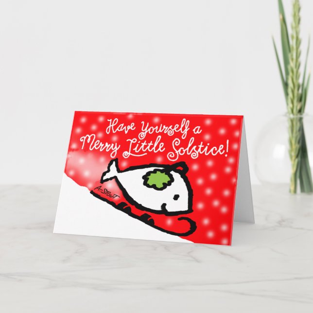 A Merry Little Solstice! - Thank You Card (Front)