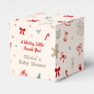 A Merry Little Thank You Christmas Baby Shower Favour Box