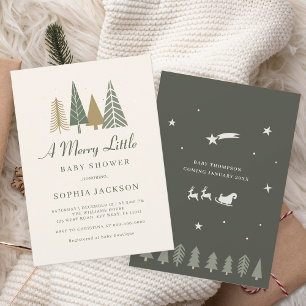 A Merry Little Winter Baby Shower  Invitation