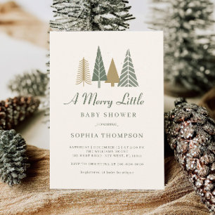 A Merry Little Winter Baby Shower  Invitation