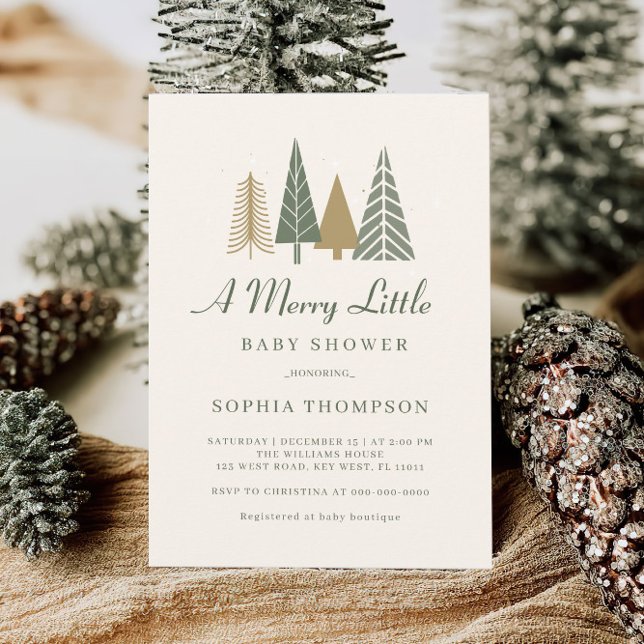 A Merry Little Winter Baby Shower  Invitation (Creator Uploaded)