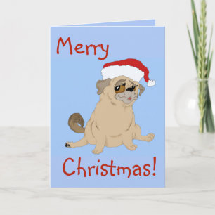 A Merry Pug Christmas Holiday Card