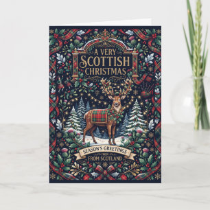 A Merry Scottish Christmas Tartan Card