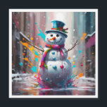 A Merry Snowman Calendar<br><div class="desc">A merry snowman against a background of splattered paint in various colors. This picture symbolizes winter in the city. Each drop of paint on the background looks as if it has flowed from the emotions and joy that the snowman brings to us. The colorful chaos forms an intriguing and abstract...</div>