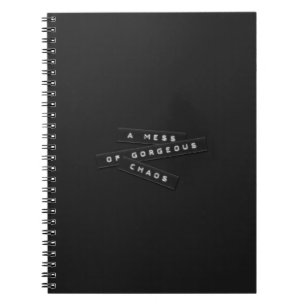 A Mess Of Gorgeous Chaos Embossed Labels Notebook