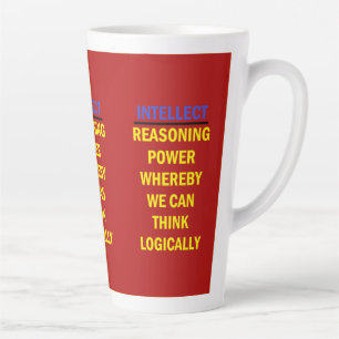 A message about the mind dark colours with words latte mug