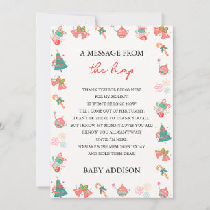 A Message From The Bump Christmas Baby Shower Holiday Card