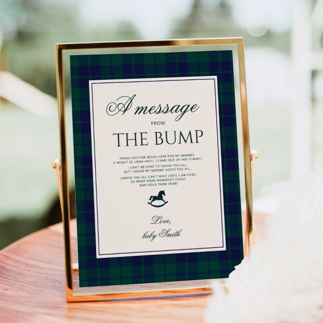 A message from the bump Classic plaid Toy Poster (Creator Uploaded)