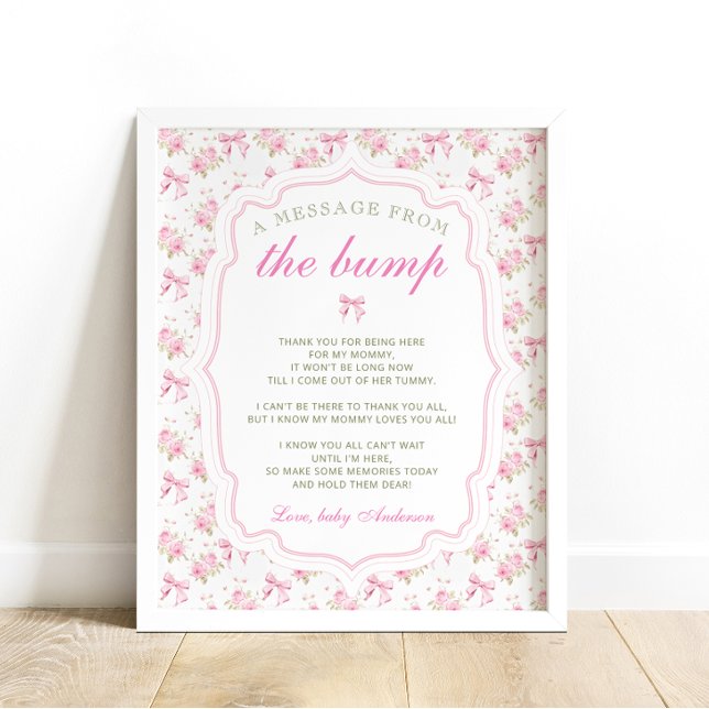 A Message From The Bump Love Shack Baby Shower Poster (Creator Uploaded)