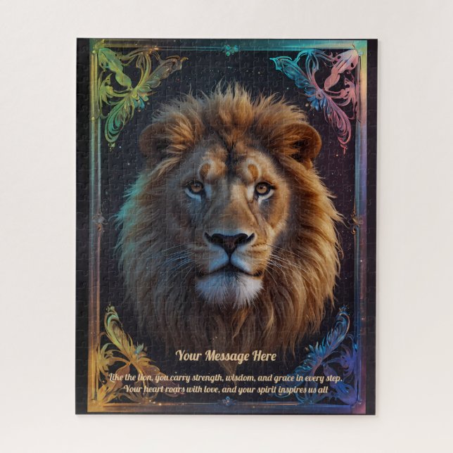 A Message of Love on your Lion Jigsaw Puzzle (Vertical)