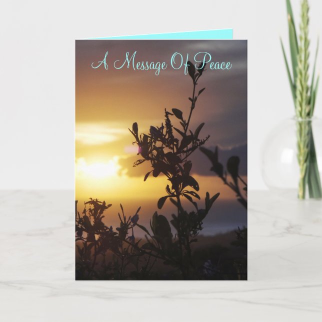 A Message Of Peace Card (Front)