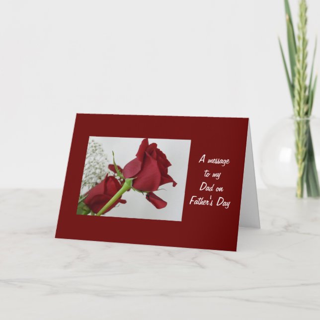A message to my Dad-Father's Day Card (Front)