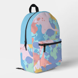 A messy pattern of stains of paint printed backpack