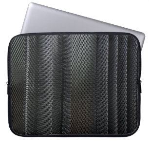 A metal criss-cross grid in undulating layers laptop sleeve