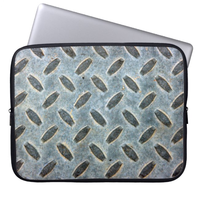 A metal weave texture backgroundabstract, aged, al laptop sleeve (Front)
