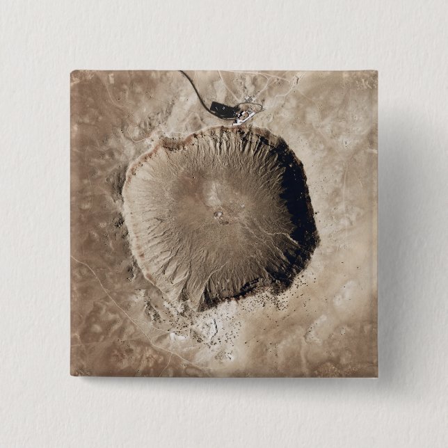 A meteorite impact crater 15 cm square badge (Front)
