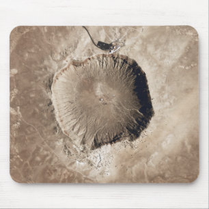A meteorite impact crater mouse mat
