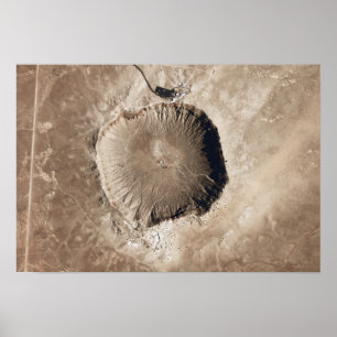 A meteorite impact crater poster