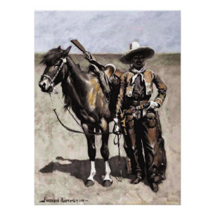 A Mexican Buccaro in Texas by Frederic Remington Poster