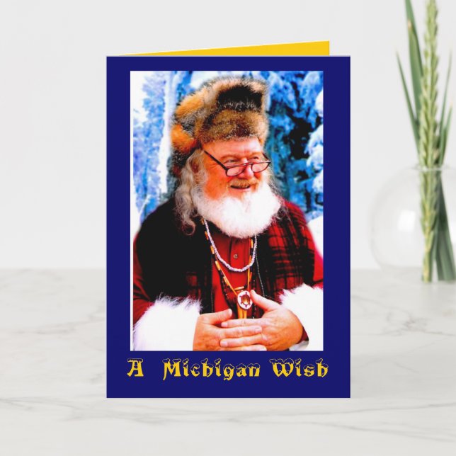 A Michigan Christmas Wish Holiday Card (Front)
