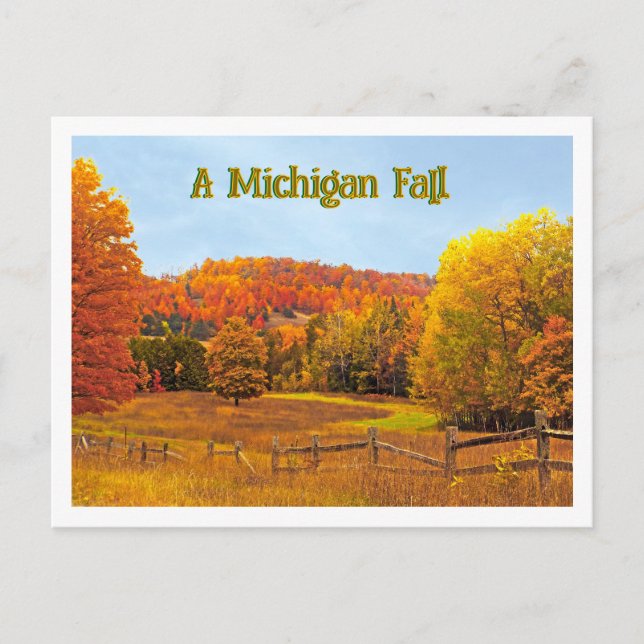 A Michigan Fall Postcard (Front)
