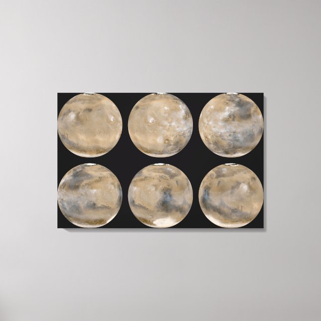 A Mid-Northern Summer/Southern Winter on Mars Canvas Print (Front)