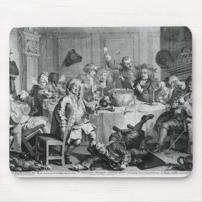 A Midnight Modern Conversation Mouse Mat (Front)