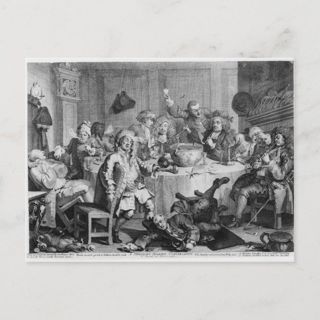 A Midnight Modern Conversation Postcard (Front)
