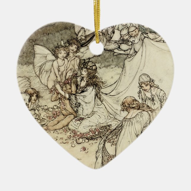 A Midsummer Night's Dream Fairy Heart Ornament (Front)