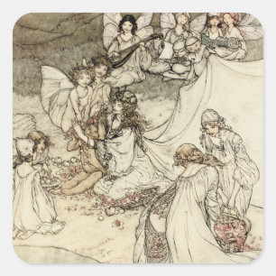 A Midsummer Night's Dream Fairy Square Stickers