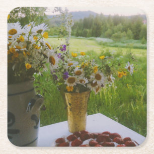 A Midsummer Night's Dream - Hälsingland- Sweden Square Paper Coaster